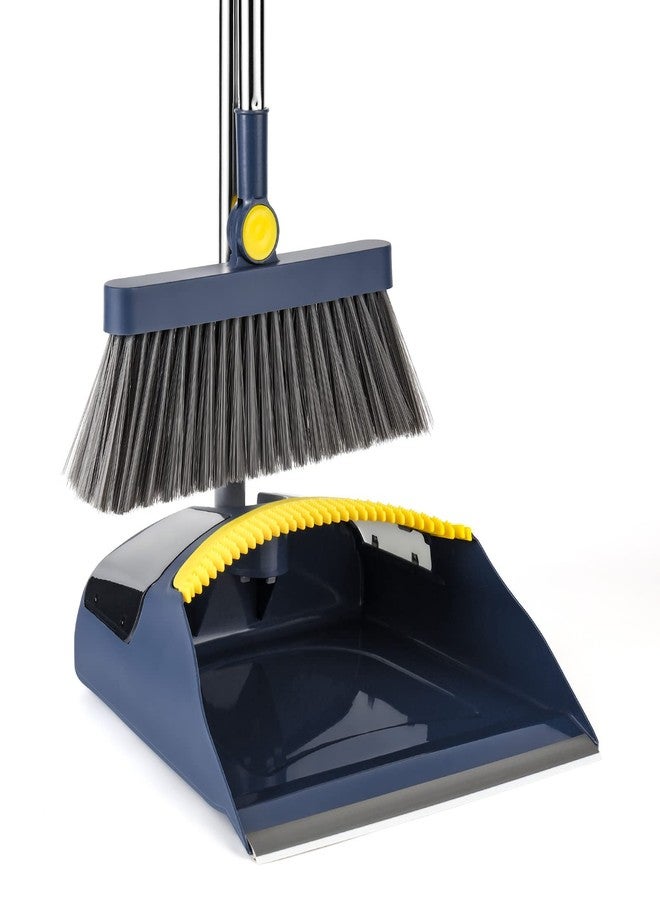 Lalafancy Magnetic Broom and Dustpan Set Cleans with Adjustable 52" Long Handle for Home Kitchen Room Office Lobby Floor Use Upright Stand Up Broom Dustpan Combo - Magnetic Automatic Buckle - Image 1